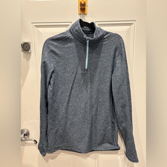 Lululemon Men’s Surge Warm 1/2 Zip Heathered Alberta Lake / Caspian Blue - M - Picture 3 of 5
